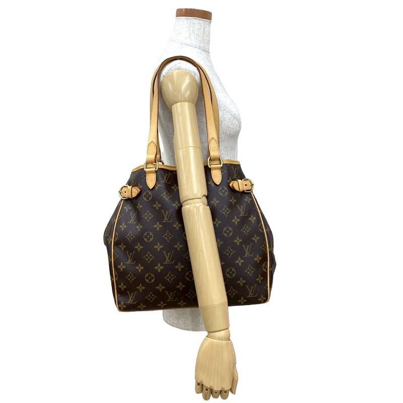 Louis Vuitton Batignolles Vertical Monogram Leather Tote Bag Semi Shoulder Bag