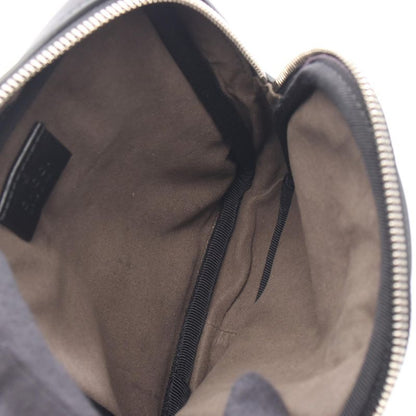 Gucci Waist Bag Guccissima Double Pouch Belt Bag 495450 Black Leather Guccissima