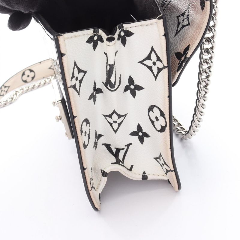 Louis Vuitton Shoulder Bag Winewood PM M90445 Noir Black White PVC Coated