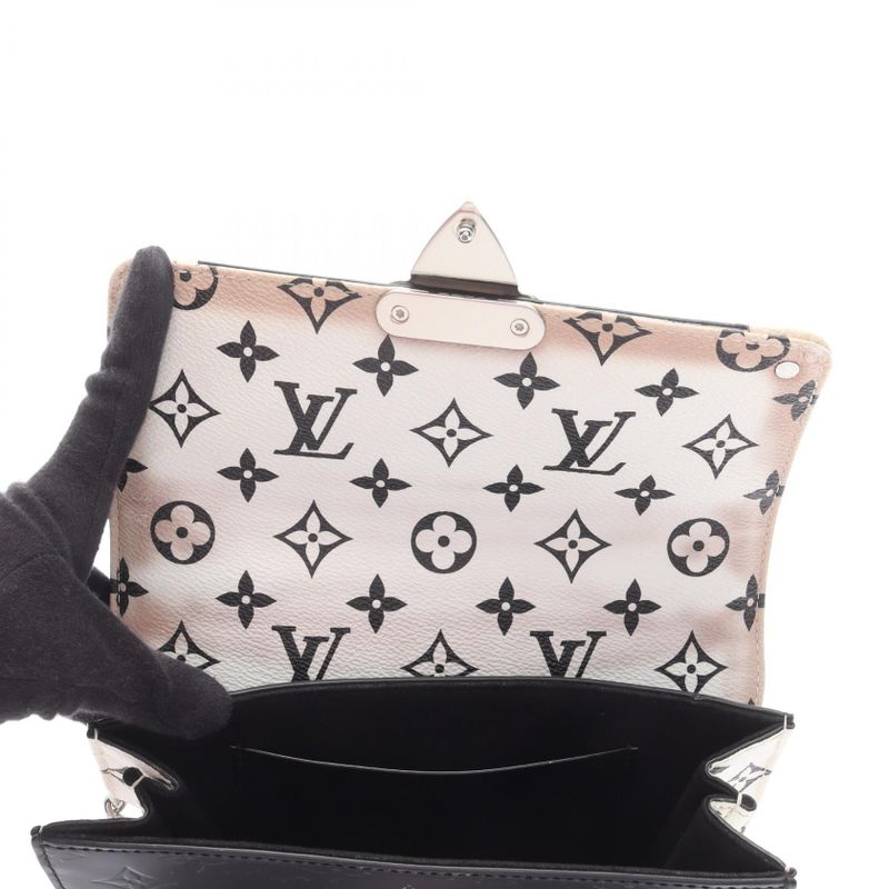 Louis Vuitton Shoulder Bag Winewood PM M90445 Noir Black White PVC Coated