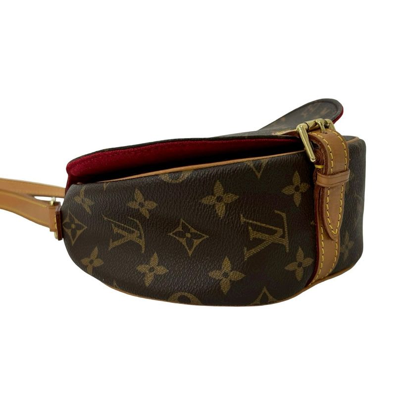 Louis Vuitton Tamburan Monogram Leather Mini Shoulder Bag With Pochette