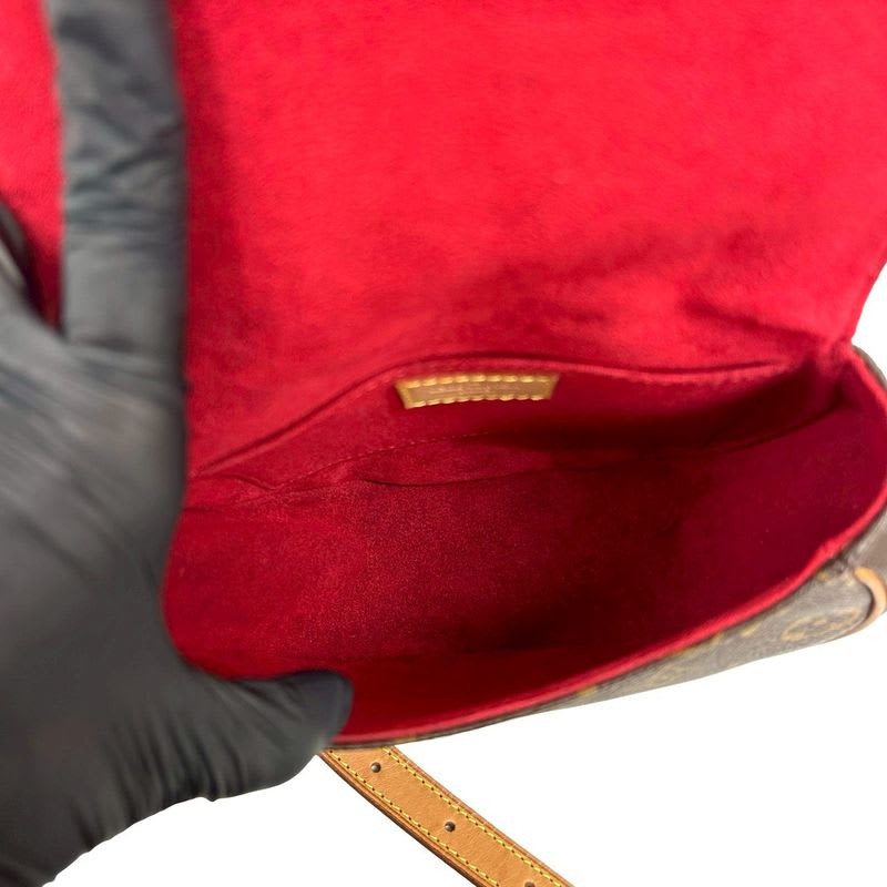 Louis Vuitton Tamburan Monogram Leather Mini Shoulder Bag With Pochette