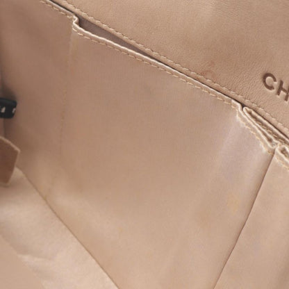 Chanel Shoulder Bag New Travel Line Chocolate Bar A15316 Beige Leather New