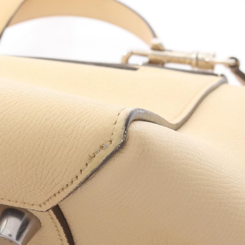 Celine Handbag Belt Bag Mini Belt Bag Mini 176103 Beige Leather Mini Belt Bag