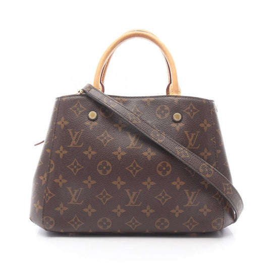 Louis Vuitton Handbag Montaigne BB M41055 PVC Coated Canvas Leather Montaigne