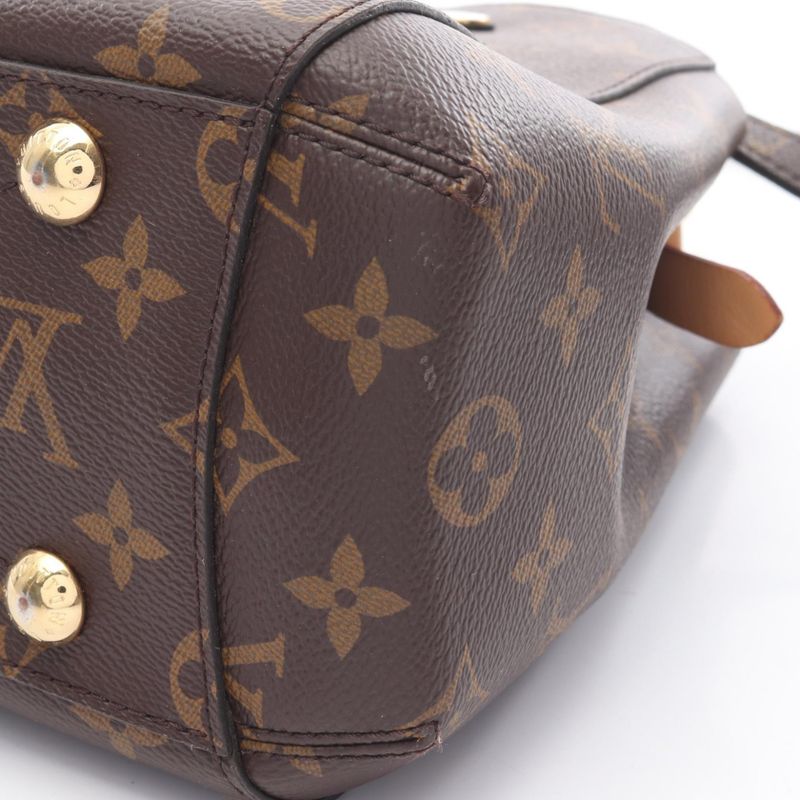 Louis Vuitton Handbag Montaigne BB M41055 PVC Coated Canvas Leather Montaigne