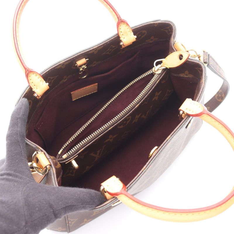 Louis Vuitton Handbag Montaigne BB M41055 PVC Coated Canvas Leather Montaigne