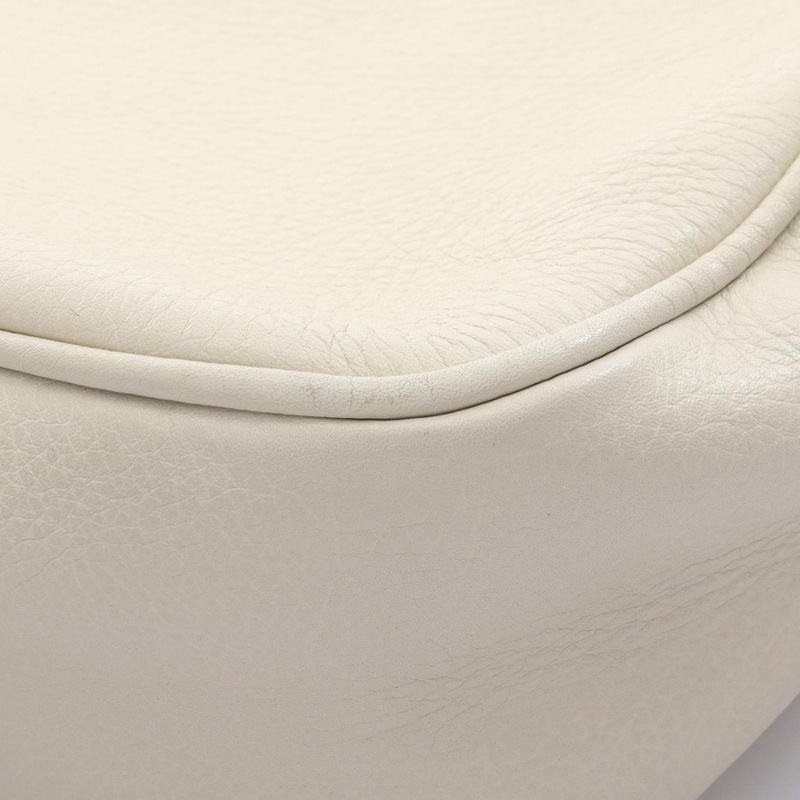 Gucci Shoulder Bag Soho Disco Bag Interlocking G 308364 White Leather Soho