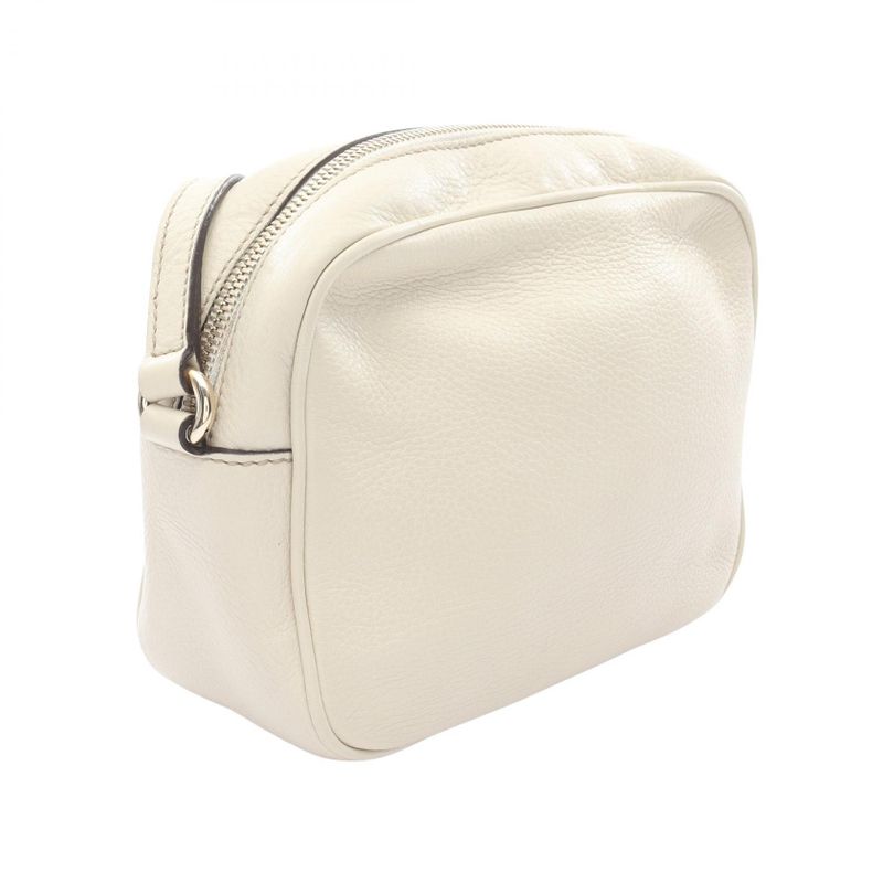 Gucci Shoulder Bag Soho Disco Bag Interlocking G 308364 White Leather Soho