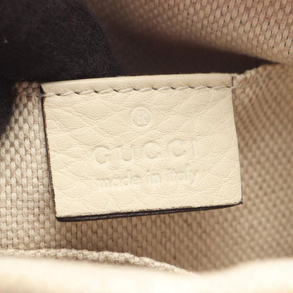 Gucci Shoulder Bag Soho Disco Bag Interlocking G 308364 White Leather Soho