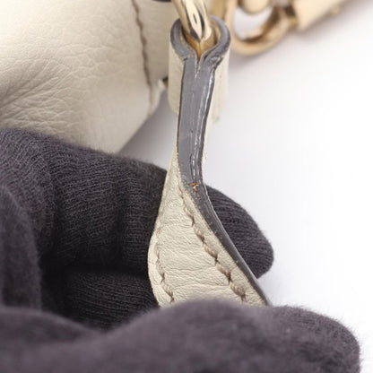 Gucci Shoulder Bag Soho Disco Bag Interlocking G 308364 White Leather Soho