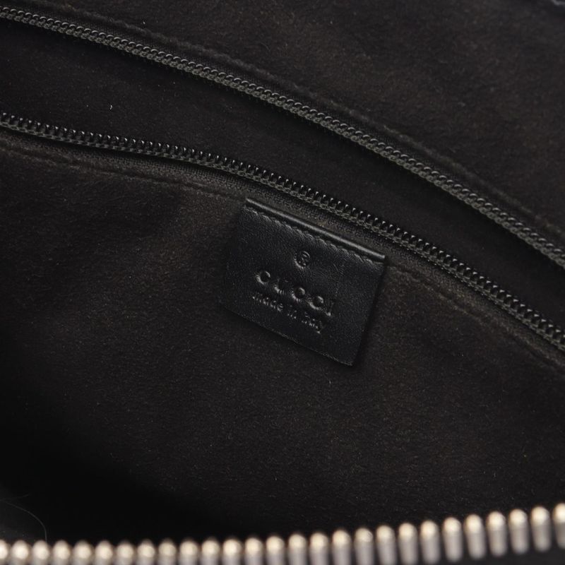 Gucci Shoulder Bag GG Kaleido Bee 471466 Black Beige PVC Coated Canvas Leather