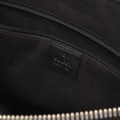 Gucci Shoulder Bag GG Kaleido Bee 471466 Black Beige PVC Coated Canvas Leather