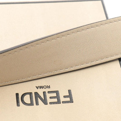 Fendi Shoulder Bag Box 7va519 Beige Leather Box Shoulder Unisex Used B