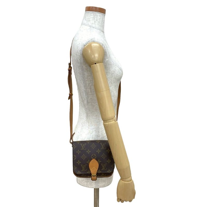 Louis Vuitton Vintage Cartesier Monogram Leather Mini Shoulder Bag Pochette