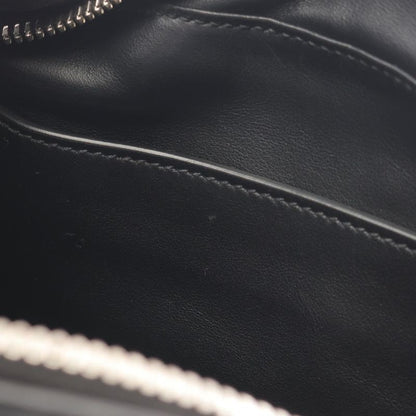 Prada Shoulder Bag Black Leather Banana Print Crossbody Bag Women's Used a