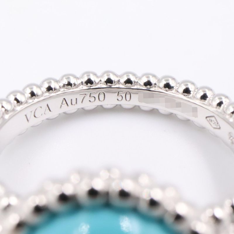 Van Cleef & Arpels Ring ・ring Perle Couleur Turquoise Ring 18k White Gold