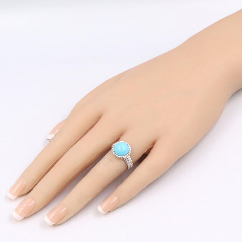 Van Cleef & Arpels Ring ・ring Perle Couleur Turquoise Ring 18k White Gold