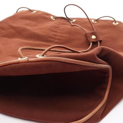 Hermes Shoulder Bag Porochonmimil GM Brown Canvas Leather Porochonmimil GM