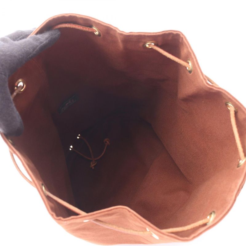 Hermes Shoulder Bag Porochonmimil GM Brown Canvas Leather Porochonmimil GM