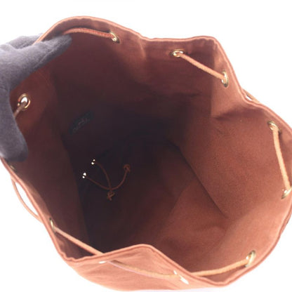 Hermes Shoulder Bag Porochonmimil GM Brown Canvas Leather Porochonmimil GM