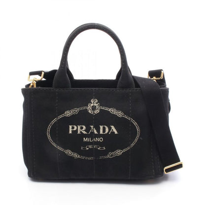 Prada Tote Bag Canapa 1bg439 Black Other 2way Canapa Tote Ladies Used B