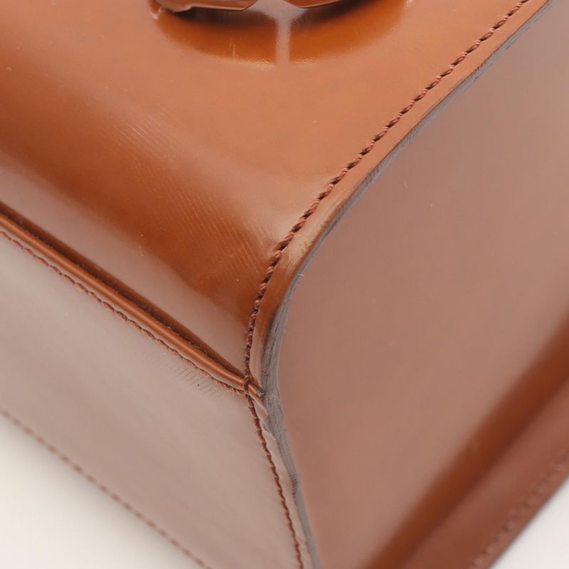 Cartier Handbag Panthère Brown Leather Panthère Hand Ladies Used B