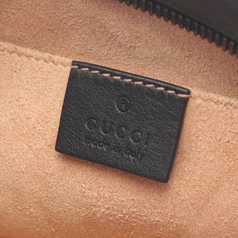 Gucci Shoulder Bag Ggmarmont 447632 Black Leather Ggmarmont Chain Shoulder