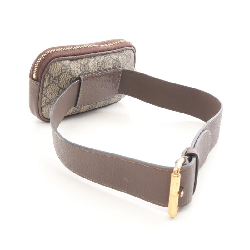 Gucci Waist Bag Ophidia GG Supreme Sherry Line 519308 Beige Brown PVC Coated
