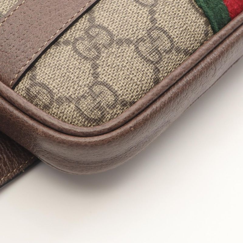 Gucci Waist Bag Ophidia GG Supreme Sherry Line 519308 Beige Brown PVC Coated