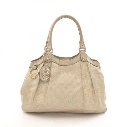 Gucci Handbag Sookie 211944 Ivory Leather Sookie Guccissima Handbag Ladies Used