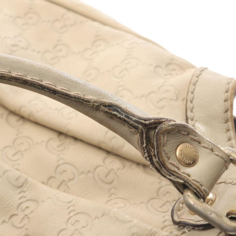 Gucci Handbag Sookie 211944 Ivory Leather Sookie Guccissima Handbag Ladies Used