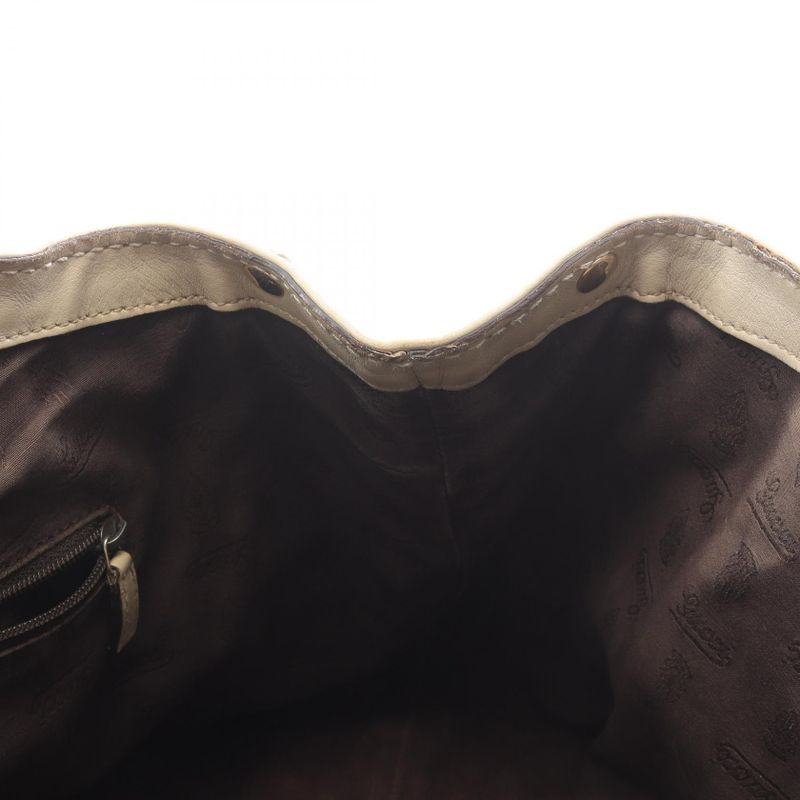 Gucci Handbag Sookie 211944 Ivory Leather Sookie Guccissima Handbag Ladies Used