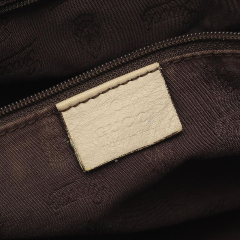 Gucci Handbag Sookie 211944 Ivory Leather Sookie Guccissima Handbag Ladies Used