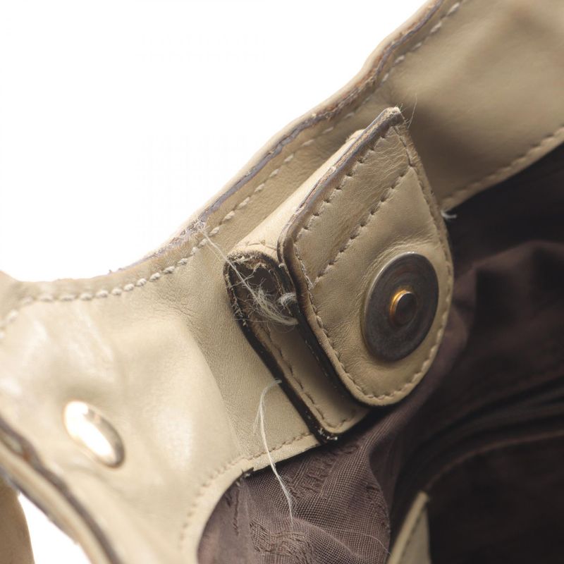 Gucci Handbag Sookie 211944 Ivory Leather Sookie Guccissima Handbag Ladies Used