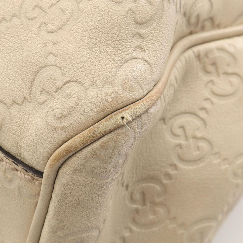 Gucci Handbag Sookie 211944 Ivory Leather Sookie Guccissima Handbag Ladies Used