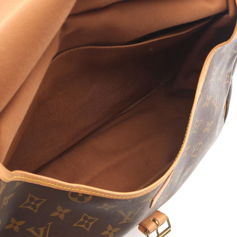 Louis Vuitton Shoulder Bag Saumur 35 M42254 PVC Coated Canvas Leather Saumur 35