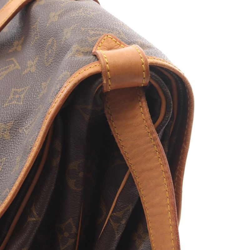 Louis Vuitton Shoulder Bag Saumur 35 M42254 PVC Coated Canvas Leather Saumur 35