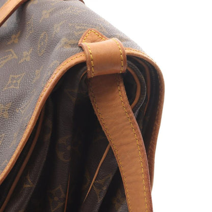 Louis Vuitton Shoulder Bag Saumur 35 M42254 PVC Coated Canvas Leather Saumur 35