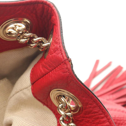 Gucci Shoulder Bag Soho Interlocking G 308982 Red Leather Soho Interlocking G
