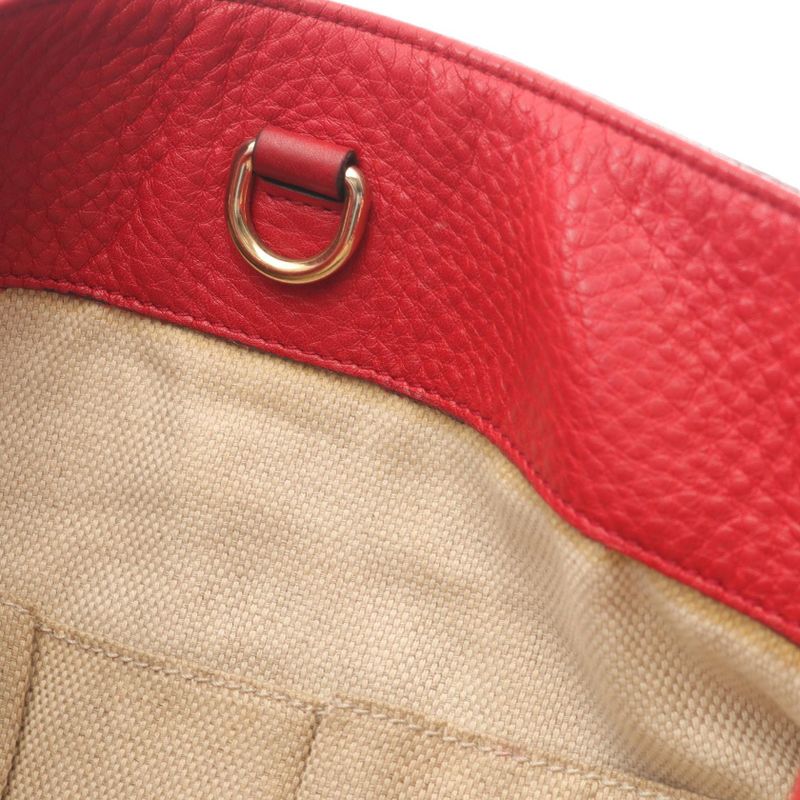 Gucci Shoulder Bag Soho Interlocking G 308982 Red Leather Soho Interlocking G