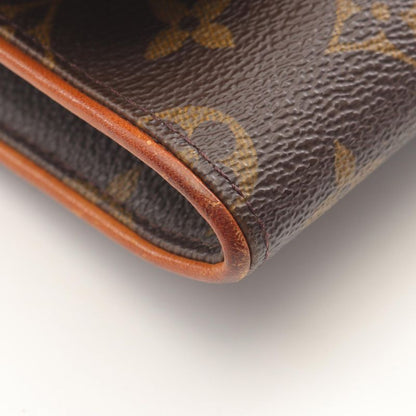 Louis Vuitton Shoulder Bag Pochette Twin GM M51852 PVC Coated Canvas Leather