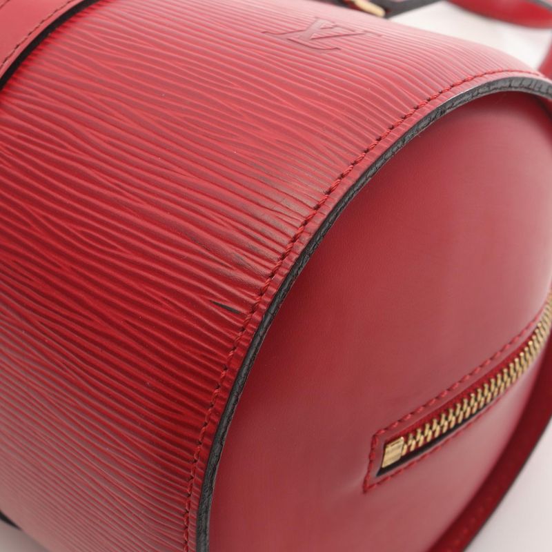 Louis Vuitton Handbag Souflo M52227 Castilian Red Leather Souflot Women's Used B