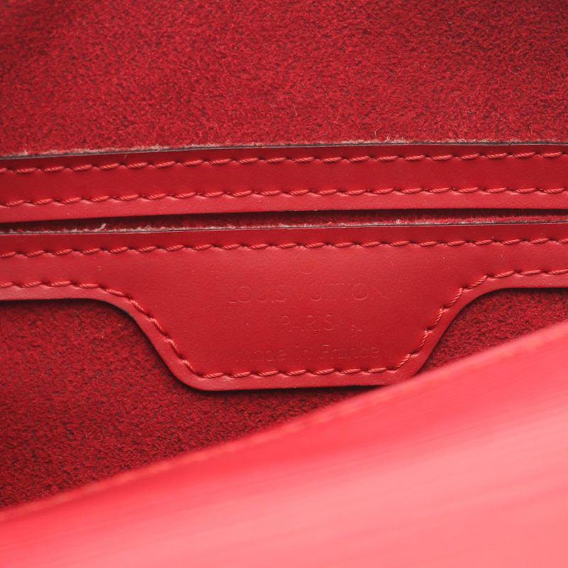 Louis Vuitton Handbag Souflo M52227 Castilian Red Leather Souflot Women's Used B