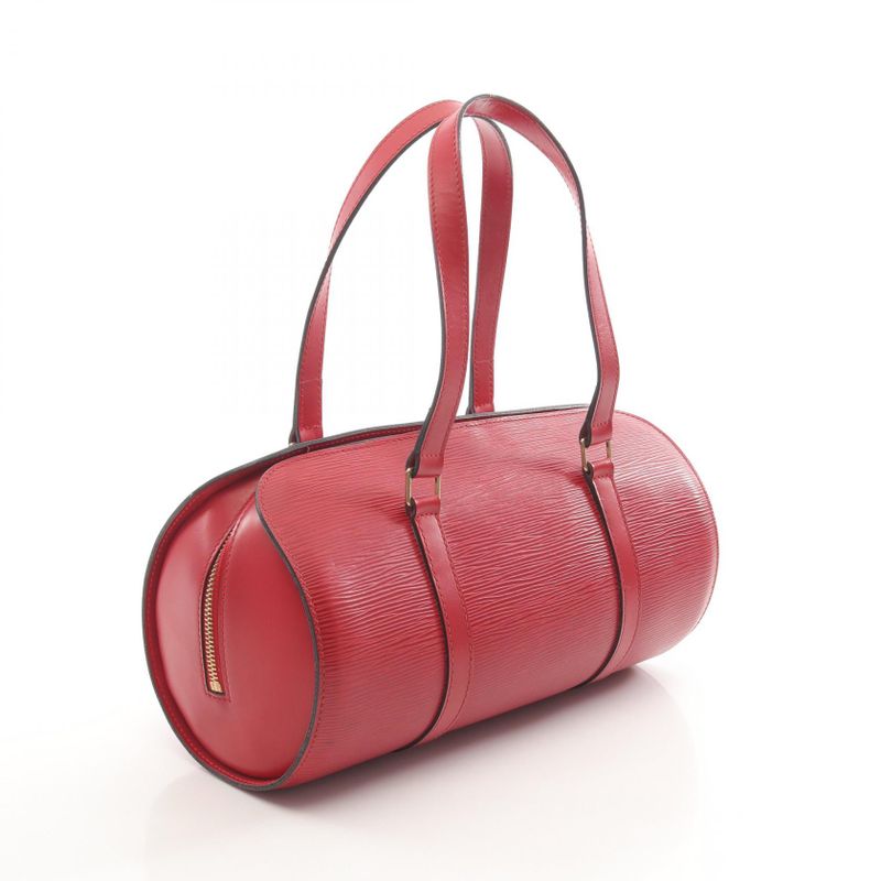 Louis Vuitton Handbag Souflo M52227 Castilian Red Leather Souflot Women's Used B