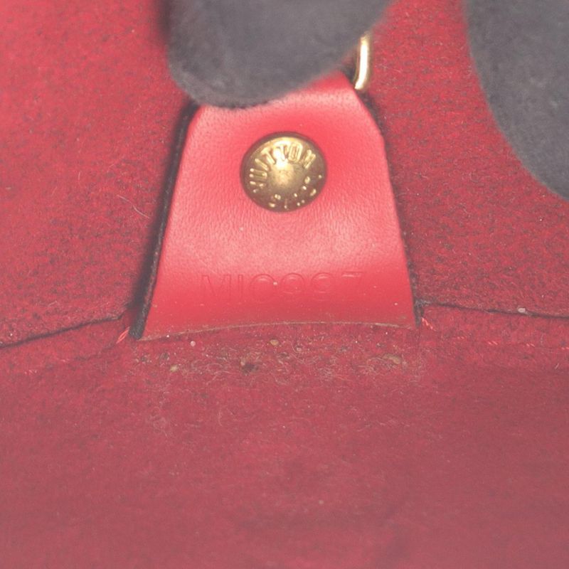 Louis Vuitton Handbag Souflo M52227 Castilian Red Leather Souflot Women's Used B