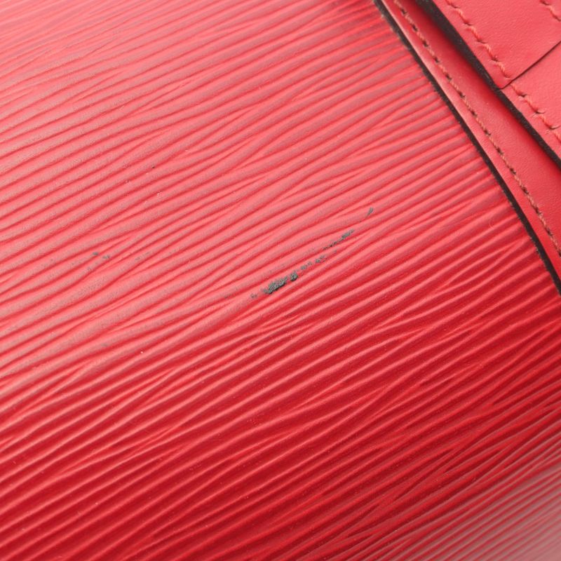 Louis Vuitton Handbag Souflo M52227 Castilian Red Leather Souflot Women's Used B