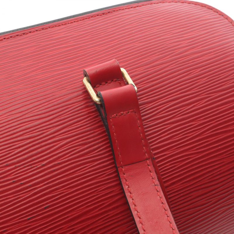 Louis Vuitton Handbag Souflo M52227 Castilian Red Leather Souflot Women's Used B