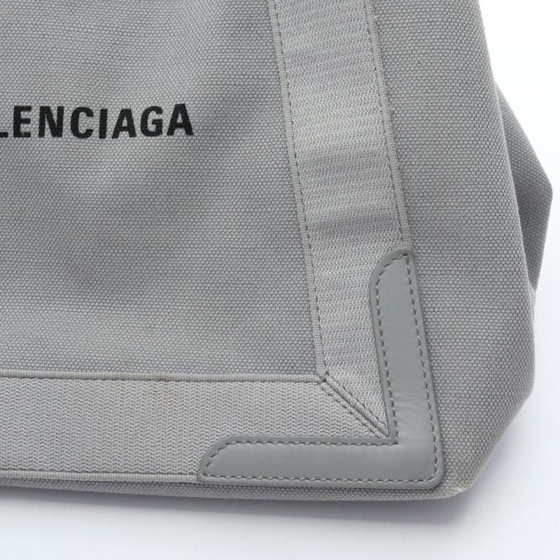 Balenciaga Tote Bag Navy Cabas S Navy Cabas 339933 Gray Canvas Leather Navy