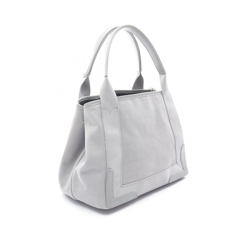 Balenciaga Tote Bag Navy Cabas S Navy Cabas 339933 Gray Canvas Leather Navy